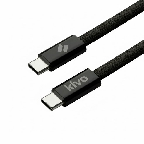 키보 C타입-C타입 ctoc 240W 초고속 충전 케이블, 1개, 블랙, 2m