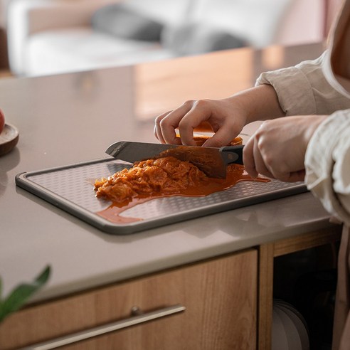 프리라벨 스텐 도마 304 양면 위생 도마 이미지 3