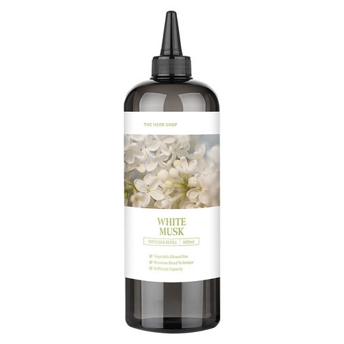 대용량 디퓨저 리필액, 1개, 1050ml, 화이트머스크
