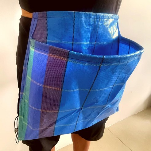 과일 채소 농사 작업용 대형 주머니 수확 앞치마, 1개, 50*50cm 블루