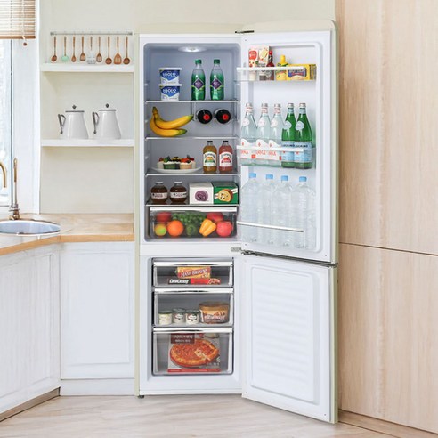 [GOODEL] 구델 리얼 레트로 소형 미니 냉장고 RGC27CDJ 260L 소프트크림(아이보리) 방문설치 콤비(상냉장하냉동) 인테리어 원룸 이미지 2