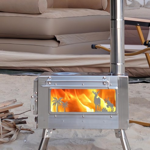 TaiStar 휴대용 접이식 난로, 당신의 캠핑을 따뜻하게 물들이는 마법