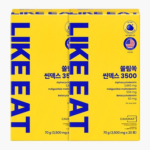알파CD 라이킷 쓸림쏙 씬덱스 3500 알파씨디 슬림쏙 알파싸이클로덱스트린, 40개, 3.5g
