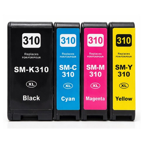 잉크아울렛 삼성 INK-K310 4색 세트 호환잉크 SL-J3520W J3523W J3525W J3560FW J3570FW 비정품잉크 K310 C310 M310 Y310, 1개, INK-310 재생잉크 세트 1개, INK-310 재생잉크 세트