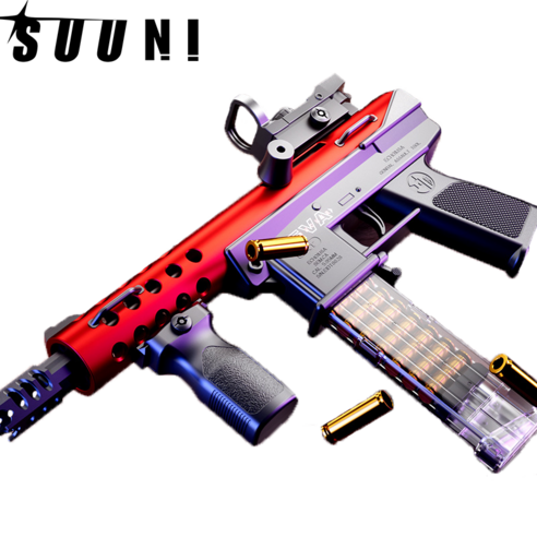 SUUNI TEC-9 기관단총 수동 탄피 배출 장난감총 어린이 장난감총, 1개