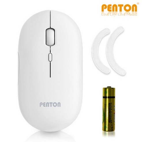 펜톤 블루투스 무소음 무선 마우스, M990TRIPLE, 화이트