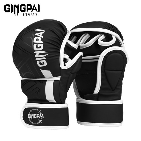 GINGPAI 종합격투기 복싱 글러브 성인 전용 MMA 트레이닝 장갑 XBMBBZ, 1세트, 화이트