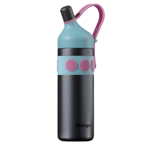 스타플러스 레트로 스타일 보온병, 블랙 + 블루, 1개, 720ml