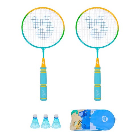 은성 스포츠 패밀리 배드민턴 라켓+ 셔틀콕+ 풀커버, 1세트, Z02404(블루그린)