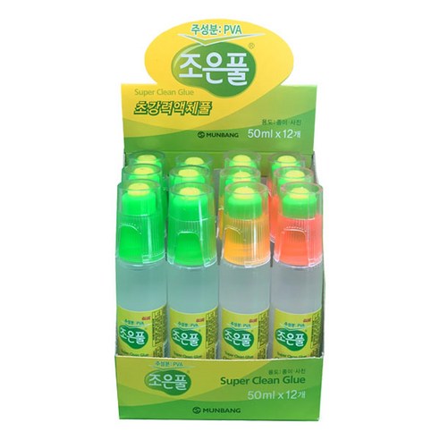 조은풀 물풀 PVA 50ml 12개 슬라임, 50g, 1개