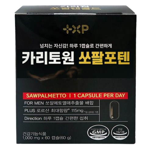 남성 전립선 카리토원 쏘팔포텐 쏘팔메토 화장실 자주 가시는분, 1개, 60정