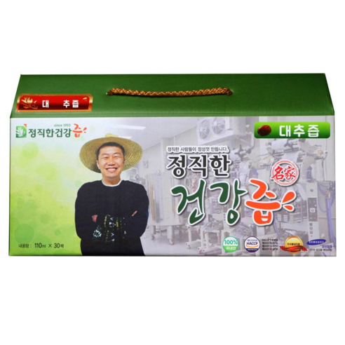 정직한건강즙 국내산 정직한대추즙 HACCP인증 대추진액, 30개, 110ml