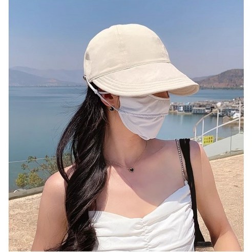 여성자외선차단 마스크모자 버킷햇