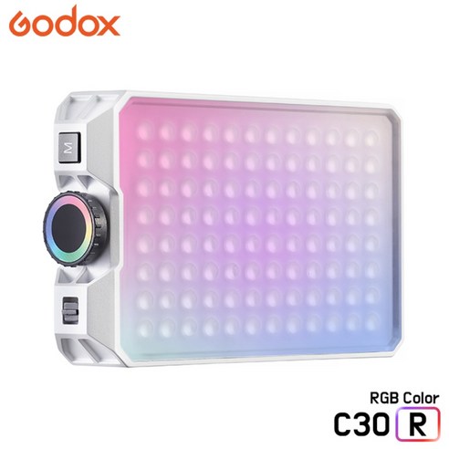 GODOX 고독스 C30R / Litemons LED 지속광 RGB 풀컬러 패널라이트 휴대용조명 카메라조명 사진 유튜브 영상 제풀촬영 지속광 개인방송 조명, 1개