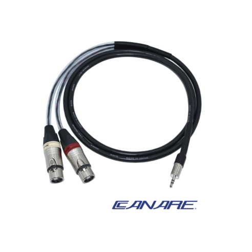 카나레 MR202-2AT 3.5mm to XLR 암 뉴트릭 2채널 aux PC 스마트폰 음향 Y케이블 1m이상, 30m