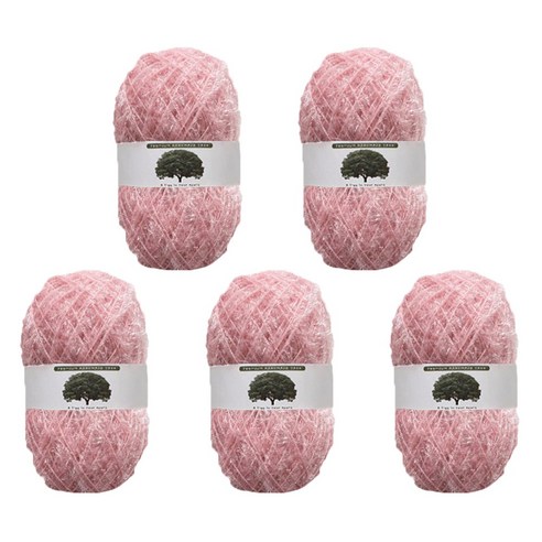 [총중량 450g/대량번들/90g*5EA]실감는삼촌 수세미실 묶음판매 90g 코바늘수세미뜨기, 24.인디핑크, 5개