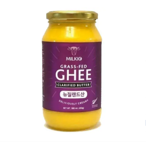 (뉴질랜드) 밀키오 목초사육 방탄커피 기버터 Ghee 454g 개당 용량 × 수량, 500ml × 1개 섬네일