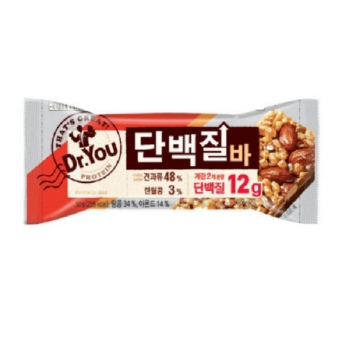 오리온 닥터유 단백질바 50g 식사대용 간식 50g, 24개 맛있게 먹은 솔직 후기 - 상품 이미지 1