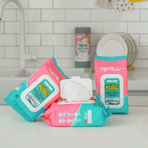 기본에 세균닦는 빅사이즈 행주티슈 플러스케어 30개입 × 6개