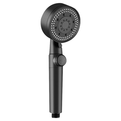 Tiger Pavilion 휴대용 5단 샤워 헤드, 매지컬 블랙, 1개