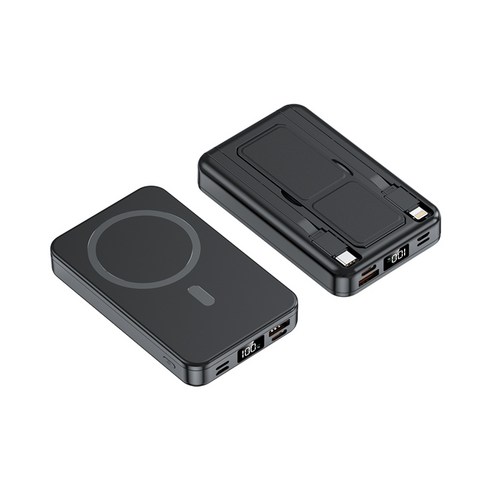 CCAGU 맥세이프 호환 보조배터리 10000mAh 대용량 무선충전 22.5W PD QC3.0 고속충전 일체형 보조밧데리