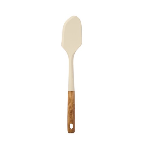 트루쿡 이탈리아산 올리브 실리콘 조리도구 스패츌라, 1개, 베이지