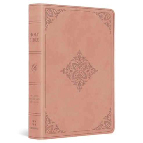 (영문도서)ESV Value Large Print Compact Bible (Trutone Blush Rose Fleur-De-Lis D... Imitation Leather, Crossway, English, 9798874903077