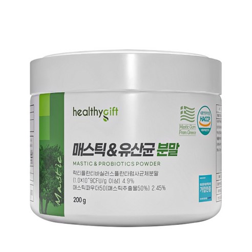 매스틱 유산균 식약처 HACCP 인증 매스틱 분말, 1개, 200g