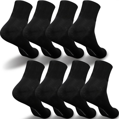 크로커다일 남성용 밴딩 무지 중목 양말 8켤레 세트 CD282&287