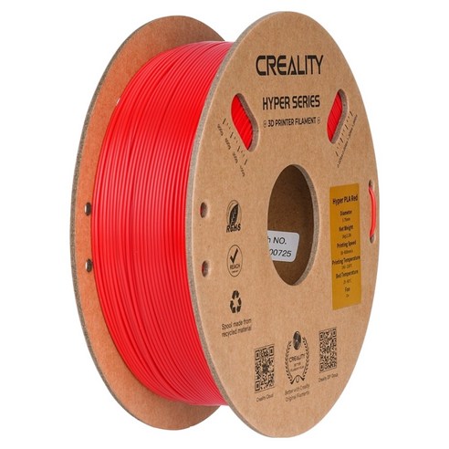 크리얼리티 하이퍼 PLA 3D 프린터용 필라멘트 1.75mm 1kg, 레드