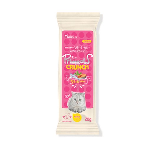 프리미요 크런치 고양이 바삭간식, 연어맛, 20g, 1개