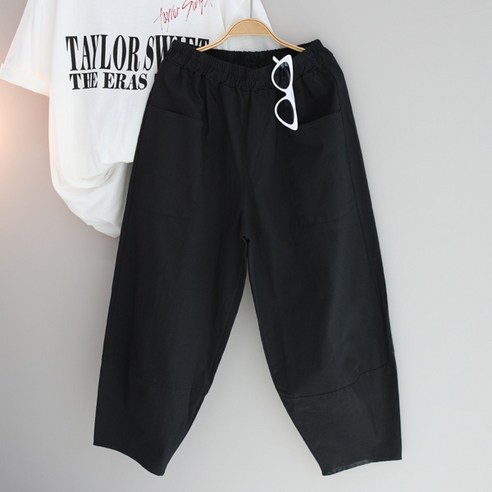 달콩 여성 빅사이즈 밴딩 스판 오버핏 여름긴바지 배기팬츠 브런치스판항아리팬츠
