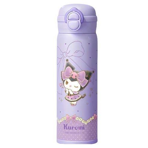 아리피쉬 산리오 패밀리 시리즈 듀얼 드링크 보온 텀블러, 1개, 500ml, 퍼플
