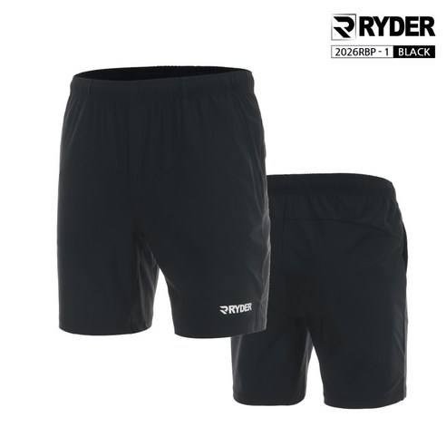 라이더 배드민턴 편한 운동 반바지 남성 여성 4부 팬츠 하의 블랙 2026RBP-1