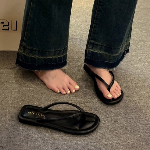 히또리 S2351 1cm 발편한 쿠션감 베이직 심플 쪼리 슬리퍼 샌들