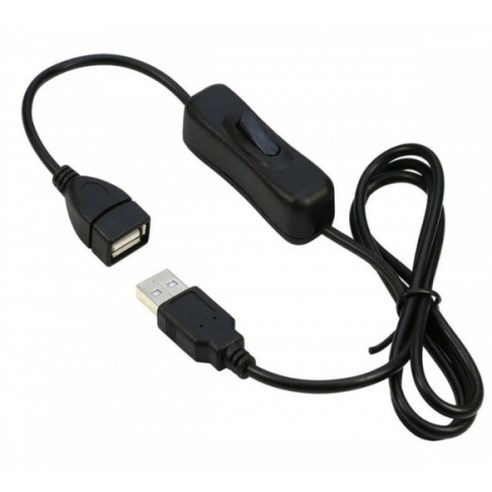 USB 스위치 연장 케이블 - 전원 제어 / USB 2.0 A to A / ON OFF 버튼 / 1m / 소형 전자기기용, 1개