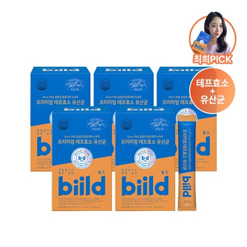 biild 빌드 프리미엄 테프효소 유산균, 30회분, 5박스
