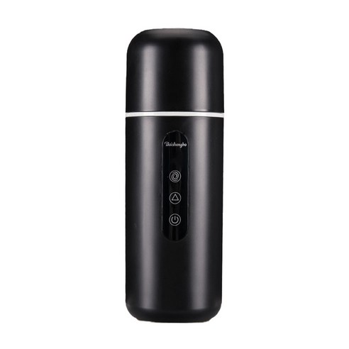 SMABAT 차량용 전기 텀블러 304스텐 믹싱컵 휴대 가열 텀블러 전기포트 420ml, 블랙