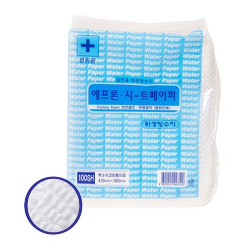 DS 검진용 위생 방수포 에프론시트페이퍼 360X470MM 1팩, 100개