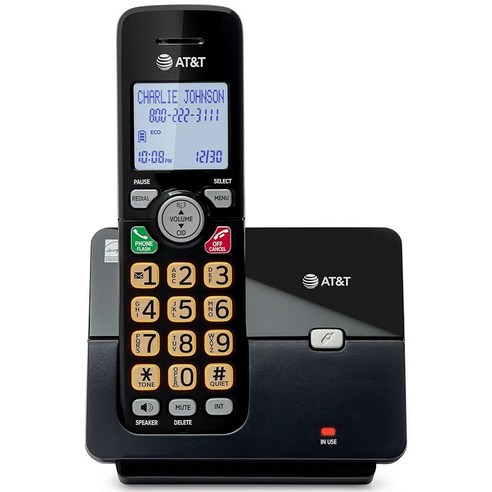 AT&T 1-Handset Landline Home Phone with Caller ID/Call Waiting Cordless ...