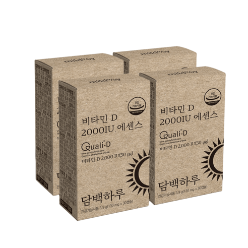 담백하루 DSM 비타민D 2000IU 에센스 3.9g, 30정, 4개