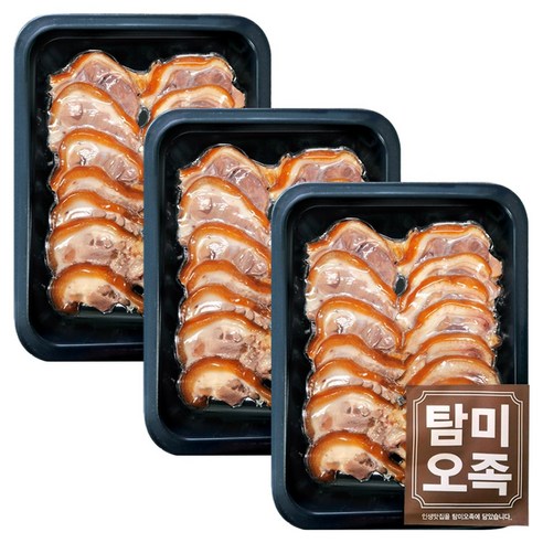 탐미오족 순살족발 소포장 3번들, 200g, 3개