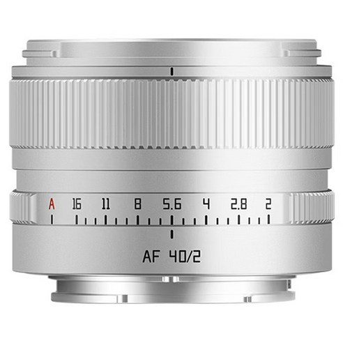 티티아티산 AF 40mm F2 풀프레임 소니 E마운트 전용 자동 초점 미러리스 단렌즈, 실버