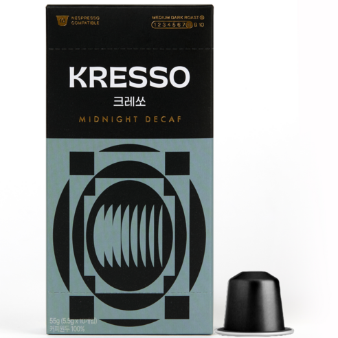 디카페인 네스프레소 캡슐 커피 호환 크레쏘, 5.5g, 1개, 50개입