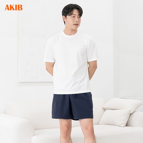 남성 우븐 숏팬츠 바스락 밴딩 런닝 등산 반바지