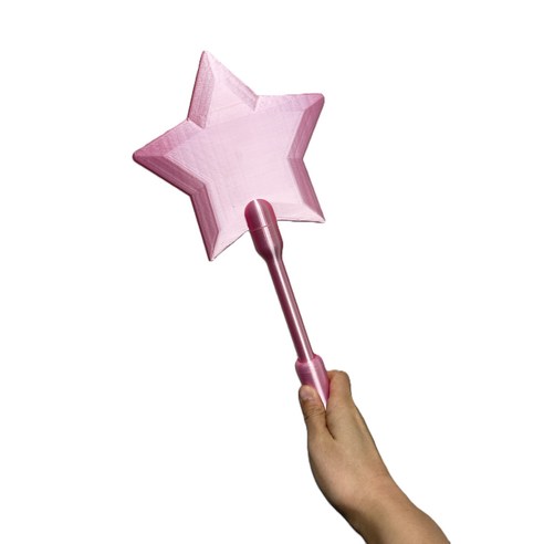 사랑과평화 별 요술봉 카드지갑 3D프린터 탑투페이 우정템, 베이비 핑크(유광), 1개