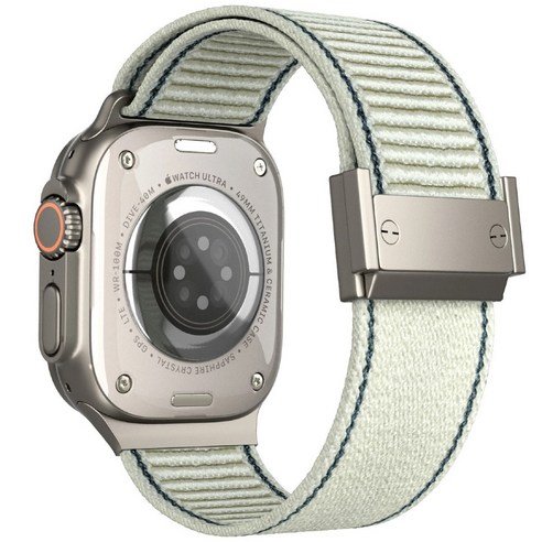 BuGeum 애플워치 호환 고밀도 나일론 스포츠 49mm 46mm 45mm 44mm 42mm 41mm 40mm, 1개, 베이지
