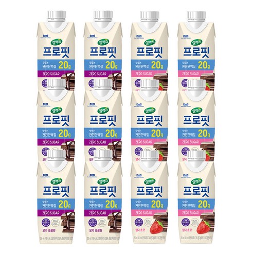 셀렉스 프로핏 (모카초콜릿 6팩+딸기초코 6팩), 12개, 250ml
