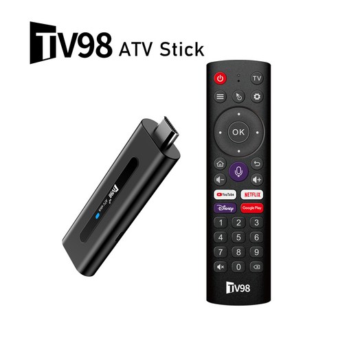 PYHO TV셋톱박스 4K 듀얼밴드 5G+WIFI6 안드로이드12 TV케이스+블루투스 음성리모컨 TV98, 1개, Stick(2G+16G)