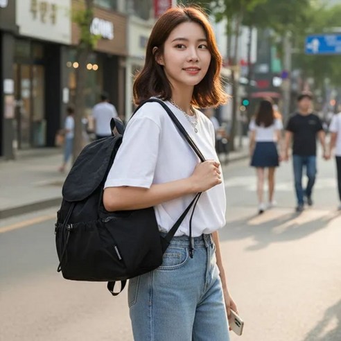 오르벨라 가벼운 기저귀가방 백팩 방수 대용량, 블랙